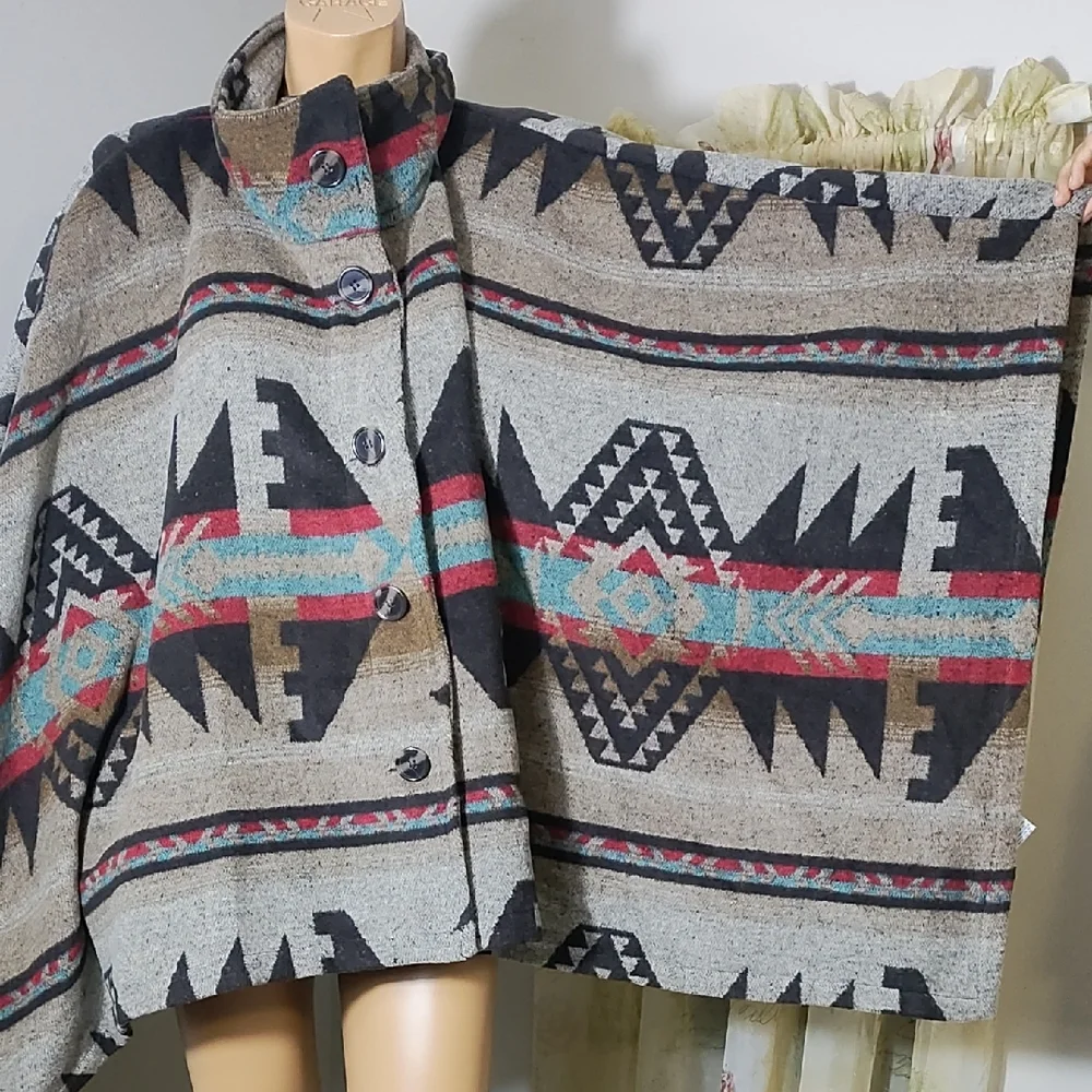 Thread & Supply Multicolor Patterned‎ Cape Size S